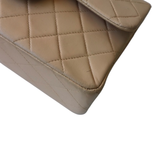 CHANEL Classic Double Flap Bag Small Vintage Beige Silver Hardware (repainted) - Picture 11 of 14